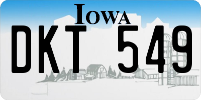 IA license plate DKT549