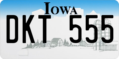 IA license plate DKT555