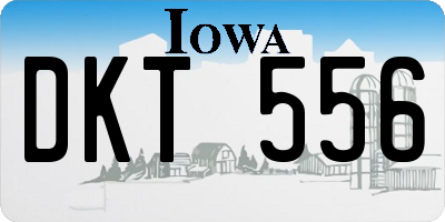 IA license plate DKT556