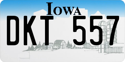 IA license plate DKT557
