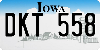 IA license plate DKT558