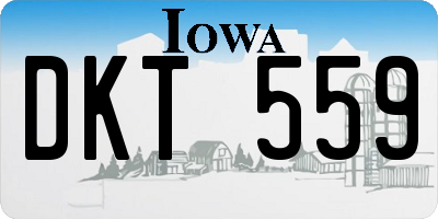 IA license plate DKT559