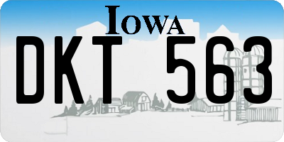 IA license plate DKT563