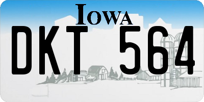 IA license plate DKT564