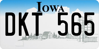 IA license plate DKT565