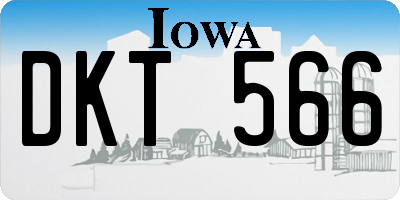 IA license plate DKT566