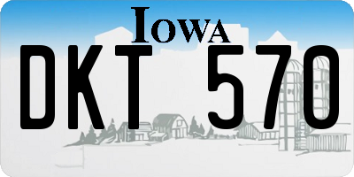 IA license plate DKT570