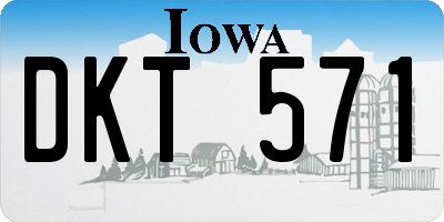 IA license plate DKT571
