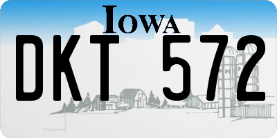 IA license plate DKT572