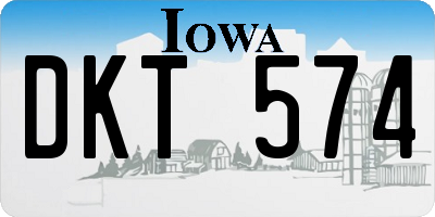 IA license plate DKT574