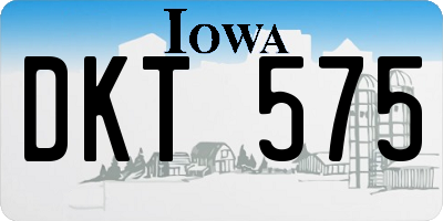 IA license plate DKT575
