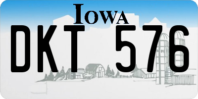 IA license plate DKT576