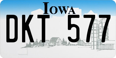 IA license plate DKT577