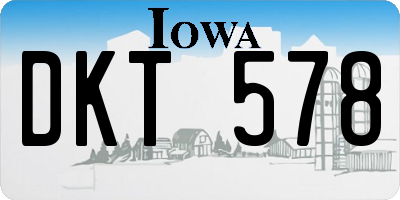 IA license plate DKT578