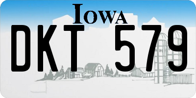 IA license plate DKT579