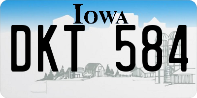 IA license plate DKT584