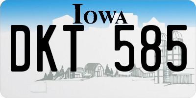 IA license plate DKT585