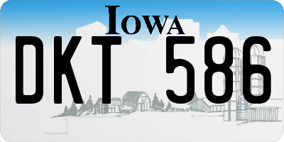 IA license plate DKT586