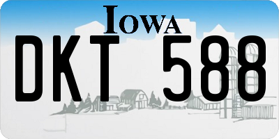 IA license plate DKT588