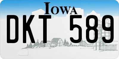 IA license plate DKT589