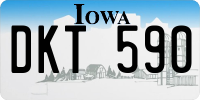 IA license plate DKT590