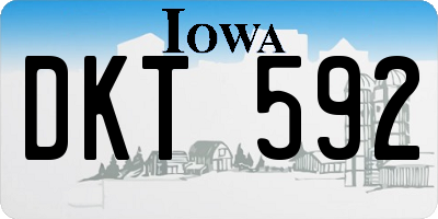 IA license plate DKT592