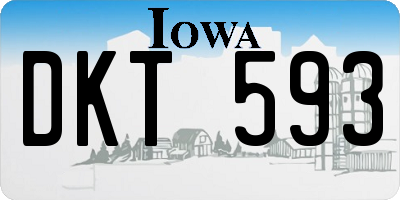 IA license plate DKT593