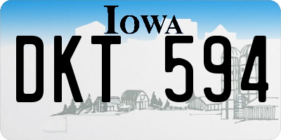 IA license plate DKT594