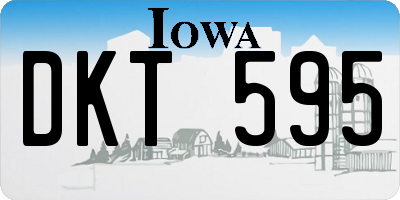IA license plate DKT595