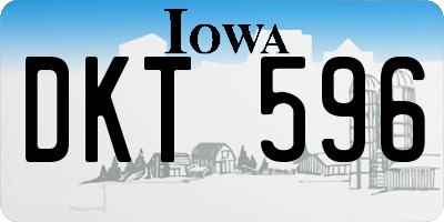 IA license plate DKT596