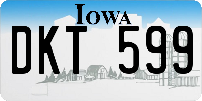 IA license plate DKT599