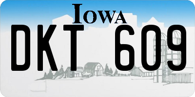 IA license plate DKT609