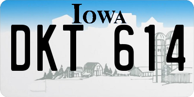 IA license plate DKT614