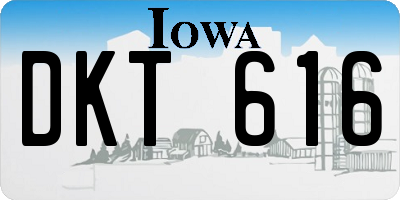 IA license plate DKT616