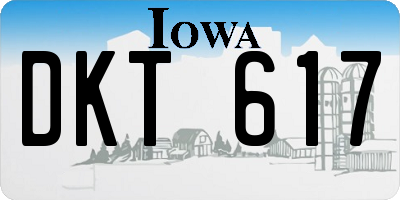 IA license plate DKT617