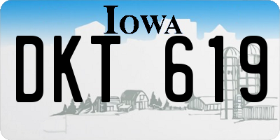 IA license plate DKT619
