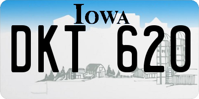 IA license plate DKT620