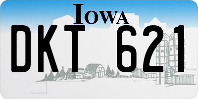 IA license plate DKT621