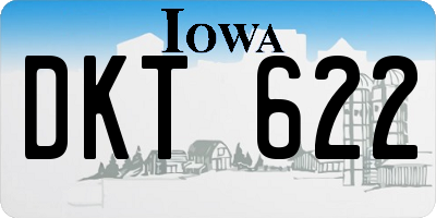 IA license plate DKT622
