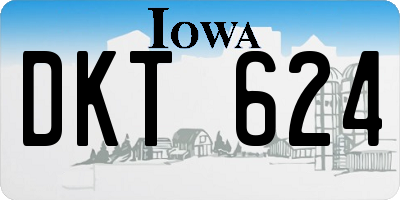 IA license plate DKT624