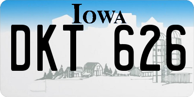 IA license plate DKT626