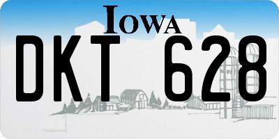 IA license plate DKT628