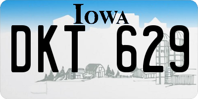 IA license plate DKT629
