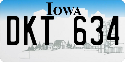 IA license plate DKT634