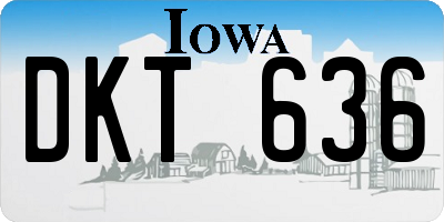 IA license plate DKT636