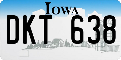 IA license plate DKT638