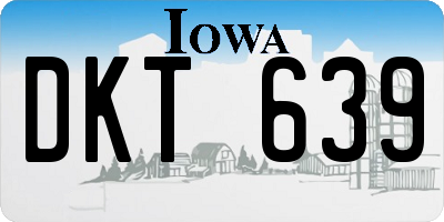 IA license plate DKT639