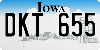 IA license plate DKT655