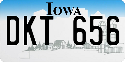 IA license plate DKT656