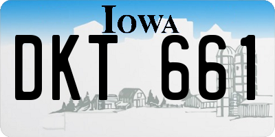 IA license plate DKT661
